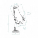 Soporte Sobremesa TOOQ Antirrobo Ajustable para Tablet 7.9"-10.5" Black