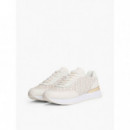 Zapatillas de Piel con Monograma Th de TOMMY HILFIGER