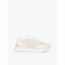 Zapatillas de Piel con Monograma Th de TOMMY HILFIGER