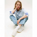 Zapatillas de Piel con Monograma Th de TOMMY HILFIGER