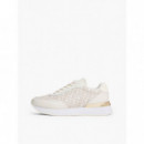 Zapatillas de Piel con Monograma Th de TOMMY HILFIGER