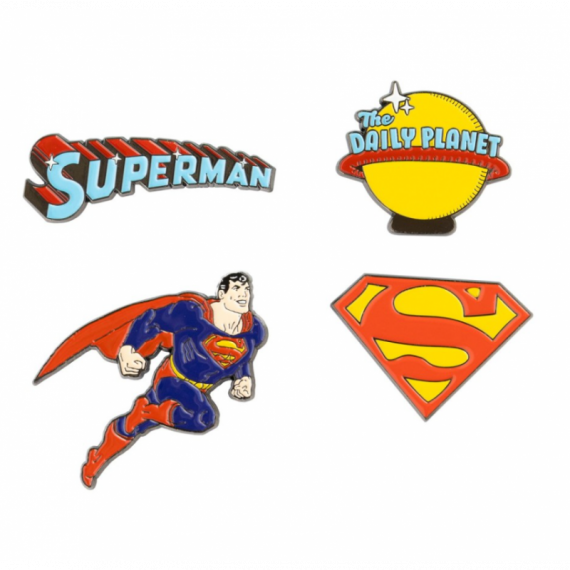 Set 4 pins Superman DC Comics