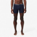 Pack de 3 Boxers Longs Marine/vert-rouge  LACOSTE