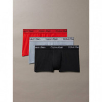 Low Rise Trunk 3PK Black/ Sleet / Adrena  CALVIN KLEIN