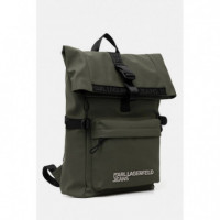 Klj Coated Pu Backpack Forest Night  KARL LAGERFELD