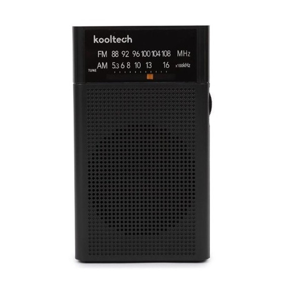 KOOLTECH Radio Analogica de Bolsillo Am/fm Recargable CPR155 Negro
