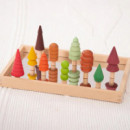 Bandeja Pequeña de Madera con Espejo  TICKIT