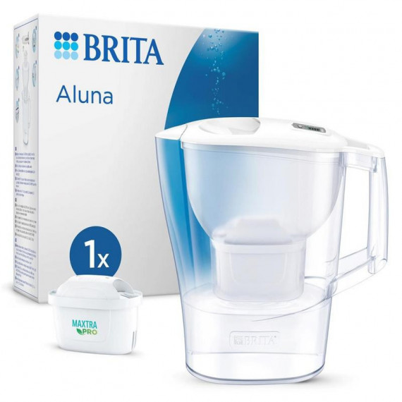 BRITA Jarra Filtrante Aluna Blanca 2.4L con Filtro Maxtra Pro