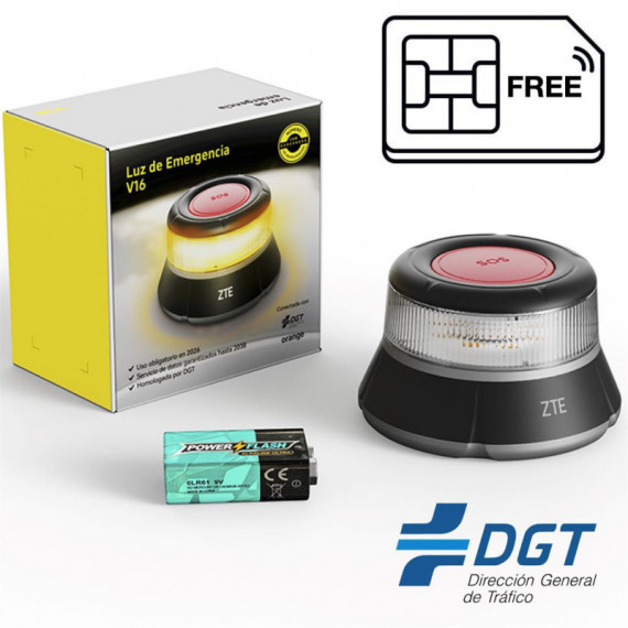 ZTE Baliza de Emergencia V16 Conectada Homologada para 2026