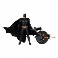 Figura Batman & The Batpod con Vehículo The Dark Knight DC Multiverse 18 cm