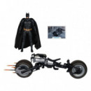 Figura Batman & The Batpod con Vehículo The Dark Knight DC Multiverse 18 cm