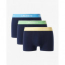 Pack de 3 Boxers Courts Marine/jaune-lia  LACOSTE