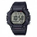 CASIO AE-1600H-1A Reloj Deportivo Digital – Resistente Al Agua 100M, Batería 10 Años, 5 Alarmas