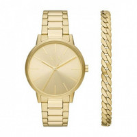 Set Reloj+pulsera Dorada  ARMANI EXCHANGE - Guanxe Atlantic Marketplace