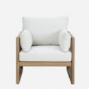 Conjunto de Jardín Hue- 5 Plazas- Madera Acacia Fsc- Efecto Teca Rosa- Arena Negra®- Interior y Exterior  ARENA NEGRA