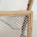 Conjunto de Jardín Hue- 5 Plazas- Madera Acacia Fsc- Efecto Teca Rosa- Arena Negra®- Interior y Exterior  ARENA NEGRA