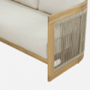 Conjunto de Jardín Tay- 6 Plazas- Madera Acacia Fsc- Efecto Teca Rosa- Modular- Arena Negra®- Interior y Exterior  ARENA NEGRA