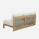 Conjunto de Jardín Tay- 6 Plazas- Madera Acacia Fsc- Efecto Teca Rosa- Modular- Arena Negra®- Interior y Exterior  ARENA NEGRA