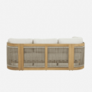 Conjunto de Jardín Tay- 6 Plazas- Madera Acacia Fsc- Efecto Teca Rosa- Modular- Arena Negra®- Interior y Exterior  ARENA NEGRA