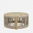 Conjunto de Jardín Tay- 6 Plazas- Madera Acacia Fsc- Efecto Teca Rosa- Modular- Arena Negra®- Interior y Exterior  ARENA NEGRA