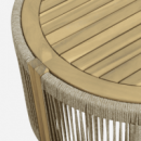 Conjunto de Jardín Tay- 6 Plazas- Madera Acacia Fsc- Efecto Teca Rosa- Modular- Arena Negra®- Interior y Exterior  ARENA NEGRA