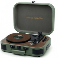 Tocadiscos Vintage MUSE con Emisor BLUETOOTH y USB Verde MT207PGR