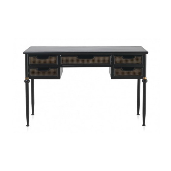 OFERTA PACK ESCRITORIO + SILLA METAL NEGRO Y BRONCE