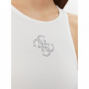 Camisetas sin Manga New Sl Round Nk Guendalina Top  GUESS