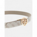 Noelle Adj & Rev Pan Dark Taupe Logo  GUESS