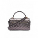 Idra Small Satchel Pewter  GUESS