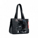 Bolso Shopper Denim Mickey Mediano  DESIGUAL
