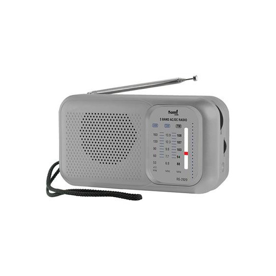 SAMI Radio Portatil Am/fm RS-2929 Gris  Pilas y Corriente