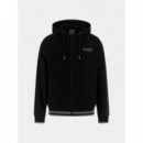 Sudadera con Cremallera Completa y Capucha de GUESS