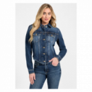 Chaquetas Vaqueras Chaqueta GUESS Annalise Shacket Denim