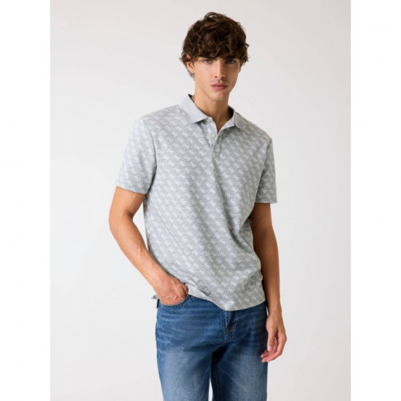 Ss G Jacquard Polo 4G Allover Melange  GUESS