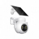 Camara Wifi Exterior Motorizada con Panel Solar CR10 Blanco XO