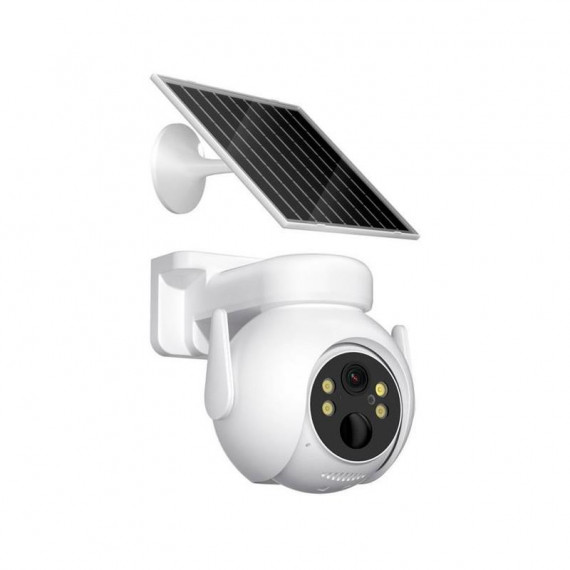 Camara Wifi Exterior Motorizada con Panel Solar CR10 Blanco XO
