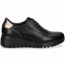 Blucher Elasticos Piel Negro  FLUCHOS