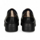 Blucher Elasticos Piel Negro  FLUCHOS