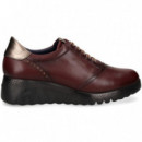 Blucher Elasticos Piel Burdeos  FLUCHOS