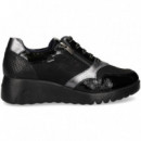 Cordon+cremallera Charol+nobuck Negro  FLUCHOS