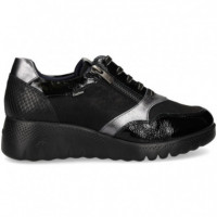 Cordon+cremallera Charol+nobuck Negro  FLUCHOS