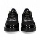 Cordon+cremallera Charol+nobuck Negro  FLUCHOS