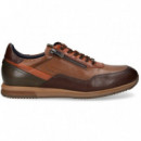 Cordon+cremallera Piel Marron  FLUCHOS