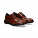 Blucher Partido Picado Piel Marron  FLUCHOS