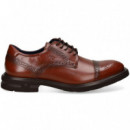 Blucher Partido Picado Piel Marron  FLUCHOS