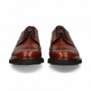 Blucher Partido Picado Piel Marron  FLUCHOS