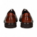 Blucher Partido Picado Piel Marron  FLUCHOS