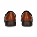 Mocasin Eslabon Piel Cuero  FLUCHOS