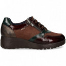 Cordon+cremallera Charol+nobuck Marron  FLUCHOS